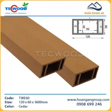 Thanh Lam Hộp Gỗ Nhựa Ngoài Trời TecWood TWE60 Cedar
