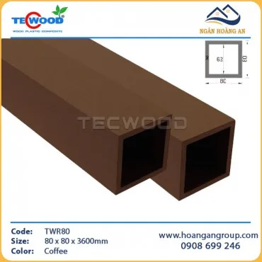 Lam Hộp Che Nắng Gỗ Nhựa Ngoài Trời TecWood TWR80 Coffee