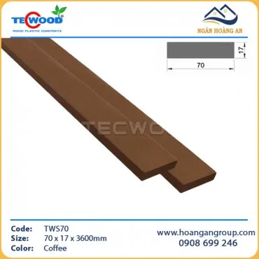 Thanh Lam Che Nắng Gỗ Nhựa Ngoài Trời TecWood TWS70 Coffee