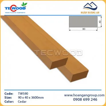 Thanh Lam Hộp Gỗ Nhựa Ngoài Trời TecWood TWS90 Cedar