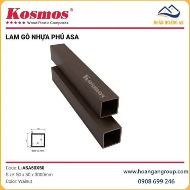 Thanh Lam Hộp Gỗ Nhựa Phủ ASA Kosmos L-ASA50X50 Walnut