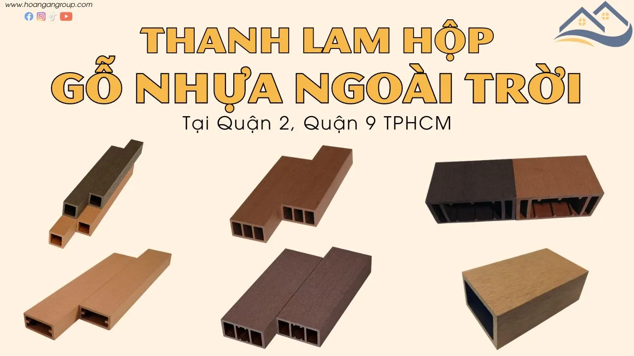 Thanh Lam Gỗ Nhựa Trang Trí Ngoài Trời Tại Quận 2, Quận 9 TPHCM
