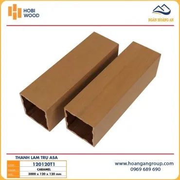 Thanh Lam Nhựa Giả Gỗ Ngoài Trời Phủ ASA Hobiwood 120120T1