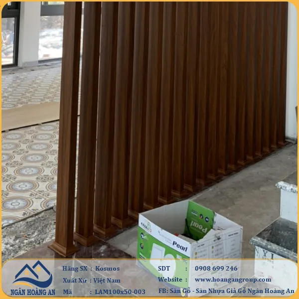 Trang Trí Vách Ngăn Thanh Lam Hộp Kosmos LAM100x50-003 Tại Cần Giờ