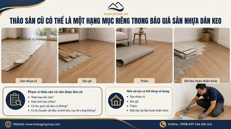 Tháo Sàn Cũ Có Thể Là Một Hạng Mục Riêng Trong Báo Giá Sàn Nhựa Dán Keo Tháo Sàn Cũ Có Thể Là Một Hạng Mục Riêng Trong Báo Giá Sàn Nhựa Dán Keo