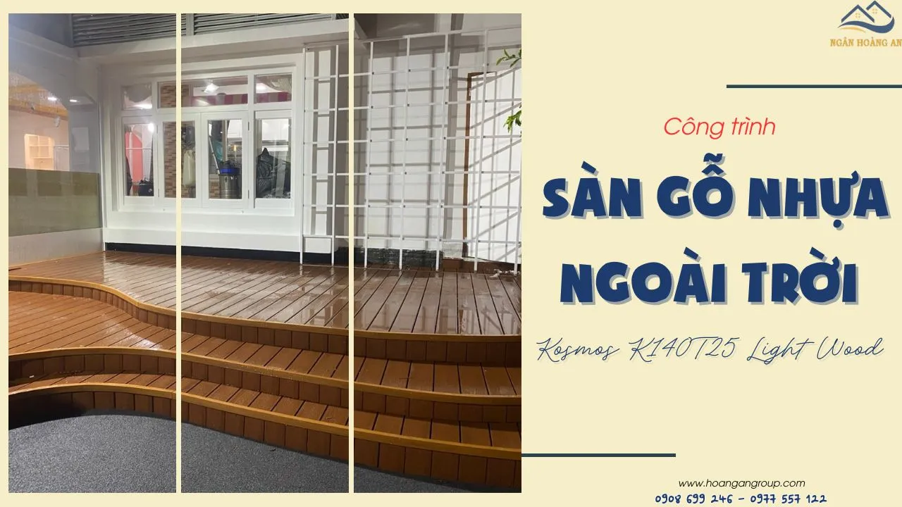Thi Công Sàn Gỗ Nhựa Ngoài Trời Kosmos Chịu Nắng Mưa Tại Quận 7 TPHCM