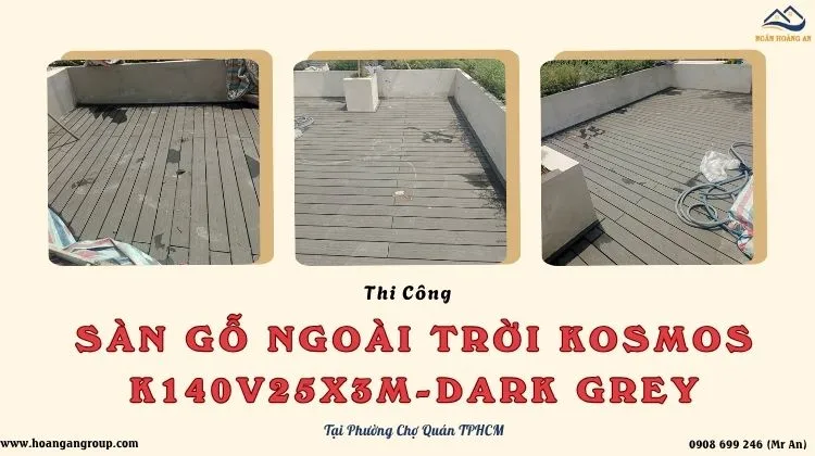 Lót Sàn Ngoài Trời Kosmos K140V25X3M Dark Grey Phường Chợ Quán TPHCM
