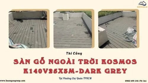 Lót Sàn Ngoài Trời Kosmos K140V25X3M Dark Grey Phường Chợ Quán TPHCM