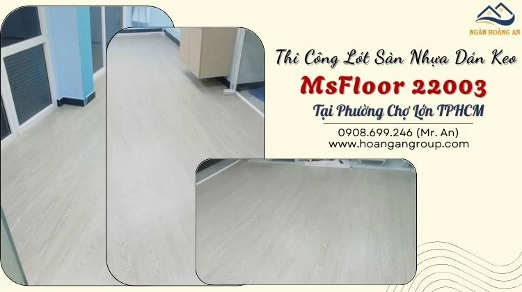 Thi Công Lót Sàn Nhựa Dán Keo MsFloor 22003 Tại Phường Chợ Lớn 