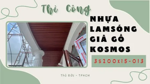 Ốp Trần Nhựa Giả Gỗ Lam 3 Sóng Kosmos 3S200X15-013 Tại Thủ Đức TPHCM
