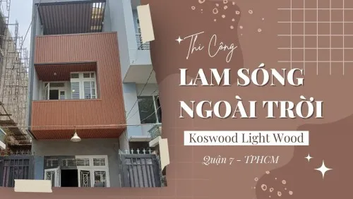 Ốp Ban Công Lam Sóng Ngoài Trời Kosmos Light Wood Tại Quận 7 TPHCM