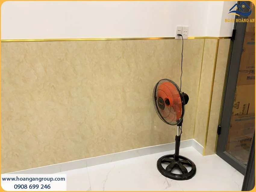 Hình Ảnh Hoàn Thiện Ốp Tường Lamri PVC Giả Đá Cho Phòng Ngủ