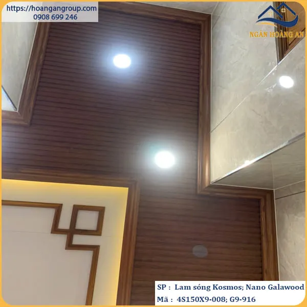 Ốp Trần Giật Cấp Bằng Tấm Ốp Nhựa Giả Gỗ Tại Nhơn Trạch Đồng Nai