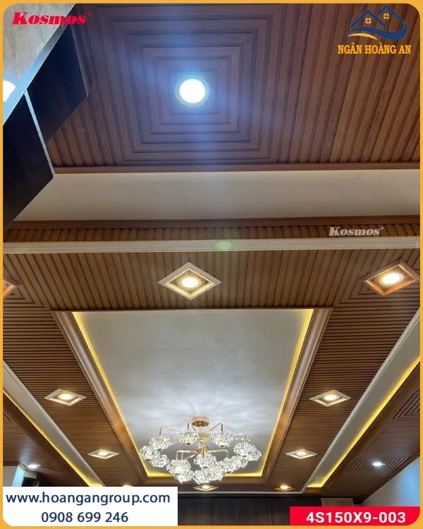 Ốp Trần Giật Cấp Nhựa Giả Gỗ Vân Gỗ Sắc Nét Sang Trọng Ốp Trần Giật Cấp Nhựa Giả Gỗ Vân Gỗ Sắc Nét Sang Trọng