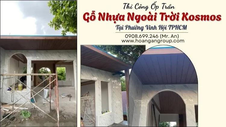 Thi Công Ốp Trần Gỗ Nhựa Ngoài Trời Kosmos Tại Phường Vĩnh Hội 