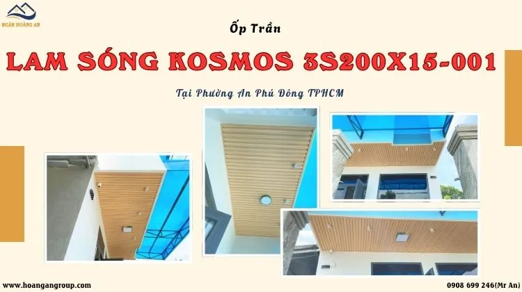 Ốp Trần Lam Sóng Kosmos 3S200X15-001 Tại Phường An Phú Đông TPHCM Ốp Trần Lam Sóng Kosmos 3S200X15-001 Tại Phường An Phú Đông TPHCM