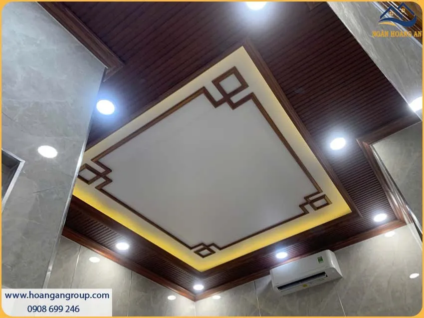 Không Gian Nội Thất Trở Nên Tinh Tế Khi Ốp Trần Lam 4 Sóng 4S150X9-008
