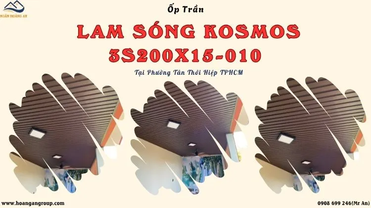 Ốp Trần Lam Sóng Kosmos 3S200X15-010 Tại Phường Tân Thới Hiệp TPHCM Ốp Trần Lam Sóng Kosmos 3S200X15-010 Tại Phường Tân Thới Hiệp TPHCM