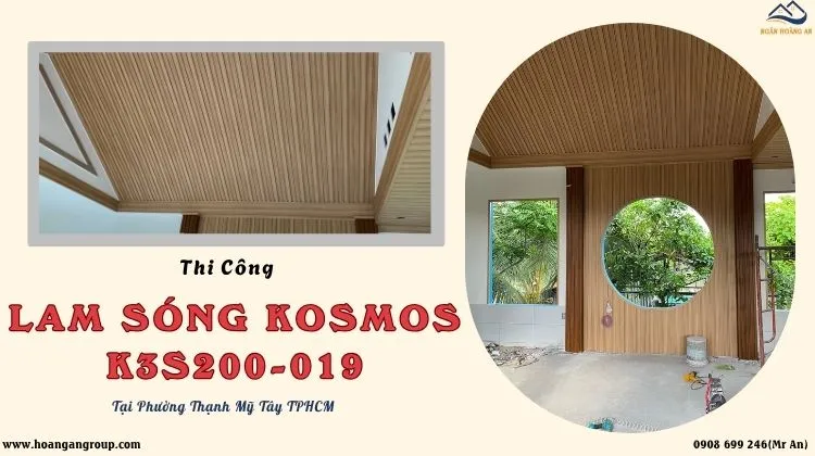 Thi Công Lam Sóng Giả Gỗ Kosmos K3S200-019 Phường Thạnh Mỹ Tây TPHCM