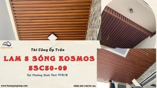 Thi Công Ốp Trần Lam 3 Sóng Kosmos 3SC30-09 Tại Phường Bình Thới TPHCM