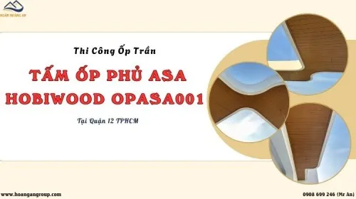 Thi Công Ốp Trần Tấm Ốp Phủ ASA Hobiwood OPASA001 Tại Quận 12 TPHCM