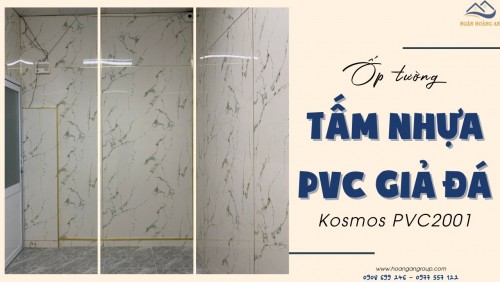 Ốp Tường Bằng Tấm Ốp PVC Giả Đá Komsos PVC2001 Tại Quận 7 TPHCM