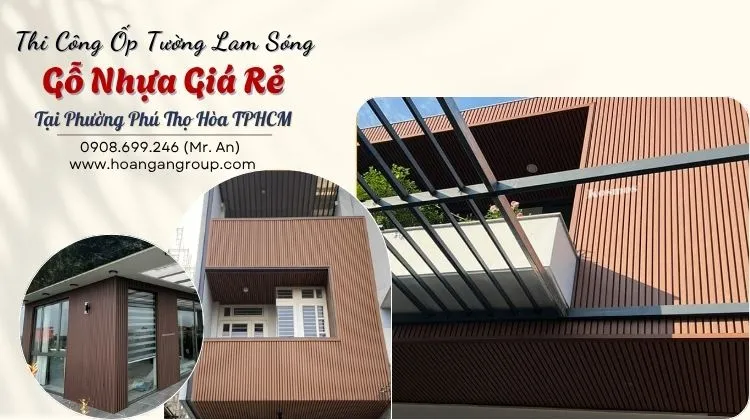 Thi Công Ốp Tường Lam Sóng Gỗ Nhựa Giá Rẻ Tại Phường Phú Thọ Hòa TPHCM