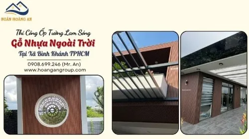 Thi Công Ốp Tường Lam Sóng Gỗ Nhựa Ngoài Trời Tại Xã Bình Khánh TPHCM