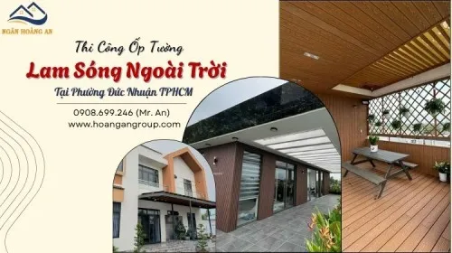 Thi Công Ốp Tường Lam Sóng Ngoài Trời Tại Phường Đức Nhuận TPHCM