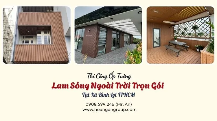 Thi Công Ốp Tường Lam Sóng Ngoài Trời Trọn Gói Tại Xã Bình Lợi TPHCM