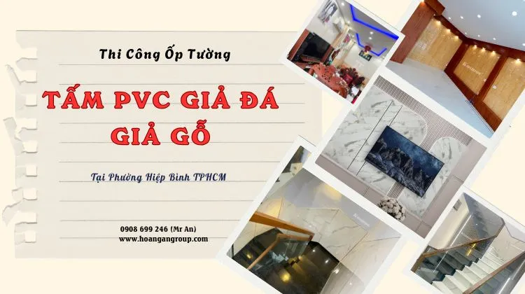 Thi Công Ốp Tường Nhựa PVC Giả Đá, Giả Gỗ Tại Phường Hiệp Bình TPHCM