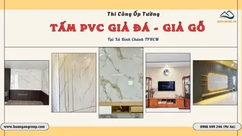 Thi Công Ốp Tường Nhựa PVC Vân Đá - Vân Gỗ Tại Xã Bình Chánh TPHCM