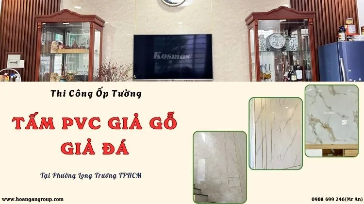 Thi Công Ốp Tường PVC Giả Gỗ, Giả Đá Giá Rẻ Phường Long Trường TPHCM Thi Công Ốp Tường PVC Giả Gỗ, Giả Đá Giá Rẻ Phường Long Trường TPHCM