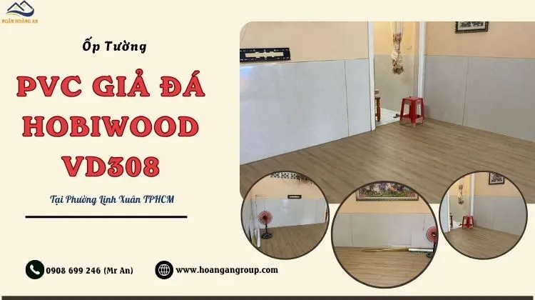 Ốp Tường Tấm PVC Giả Đá Hobiwood VD308 Tại Phường Linh Xuân TPHCM