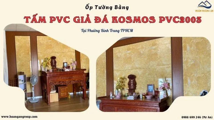 Ốp Tường Bằng PVC Giả Đá Kosmos PVC2003 Tại Phường Bình Trung TPHCM Ốp Tường Bằng PVC Giả Đá Kosmos PVC2003 Tại Phường Bình Trung TPHCM