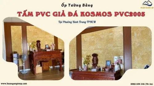 Ốp Tường Bằng PVC Giả Đá Kosmos PVC2003 Tại Phường Bình Trung TPHCM