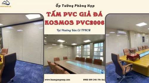 Ốp Tường Phòng Họp PVC Giả Đá Kosmos PVC2006 Tại Phường Bàn Cờ TPHCM