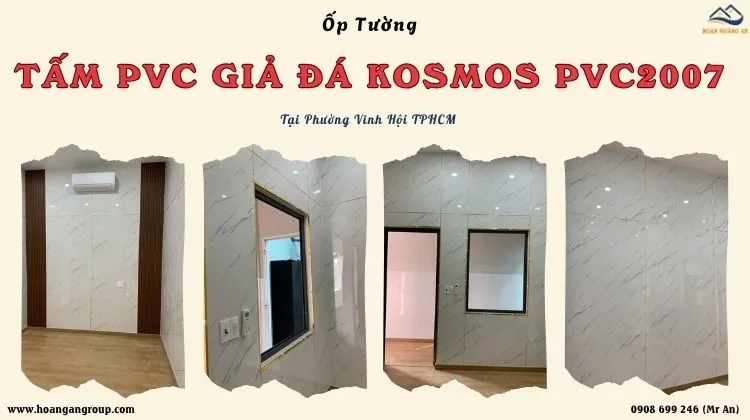 Ốp Tường Tấm PVC Giả Đá Kosmos PVC2007 Tại Phường Vĩnh Hội TPHCM