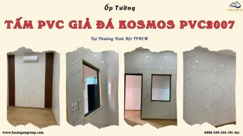 Ốp Tường Tấm PVC Giả Đá Kosmos PVC2007 Tại Phường Vĩnh Hội TPHCM