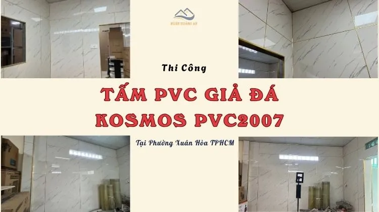 Thi Công Tấm Nhựa PVC Giả Đá Kosmos PVC2007 Tại Phường Xuân Hòa TPHCM