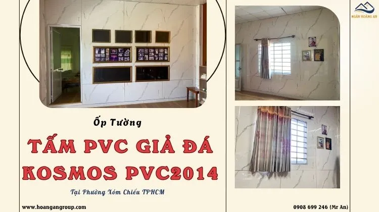 Ốp Tường Tấm PVC Giả Đá Kosmos PVC2014 Tại Phường Xóm Chiếu TPHCM