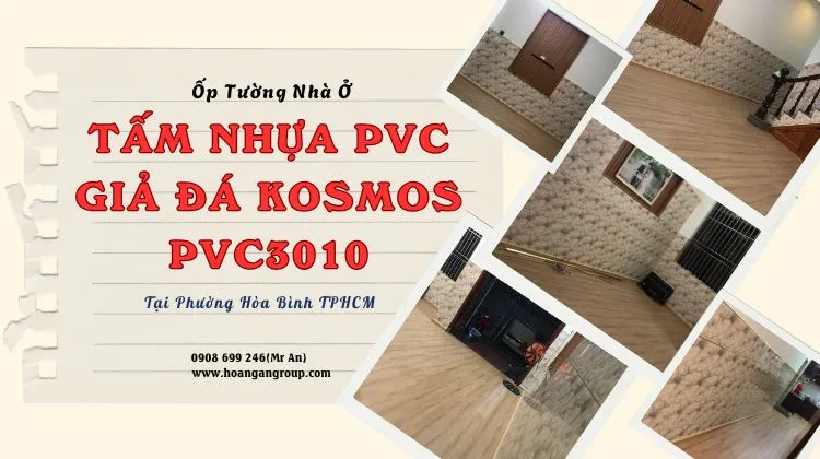 Ốp Tường Nhà Ở Bằng PVC Giả Đá Kosmos PVC3010 Phường Hòa Bình TPHCM