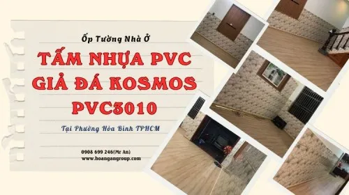 Ốp Tường Nhà Ở Bằng PVC Giả Đá Kosmos PVC3010 Phường Hòa Bình TPHCM