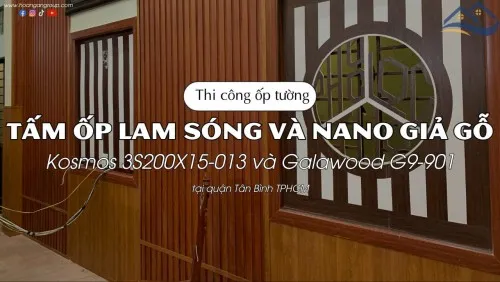 Ốp Tường Tấm Lam Sóng Kosmos&Nano Giả Gỗ Galawood Tại Tân Bình TPHCM