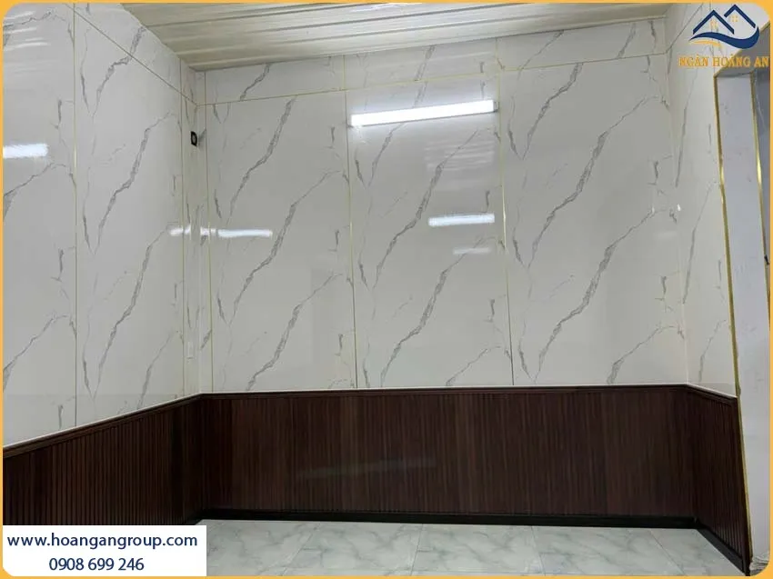 Ốp Tường Tấm Nhựa PVC Giả Đá Kosmos PVC2014 Thi Công Nhanh, Ít Bảo Trì