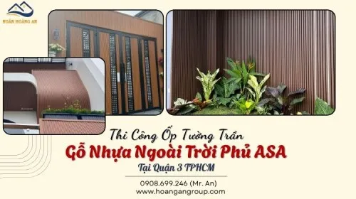 Thi Công Ốp Tường Trần Gỗ Nhựa Ngoài Trời Phủ ASA Tại Quận 3 TPHCM
