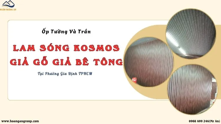 Ốp Tường Trần Lam Sóng Kosmos Giả Gỗ Giả Bê Tông Phường Gia Định TPHCM