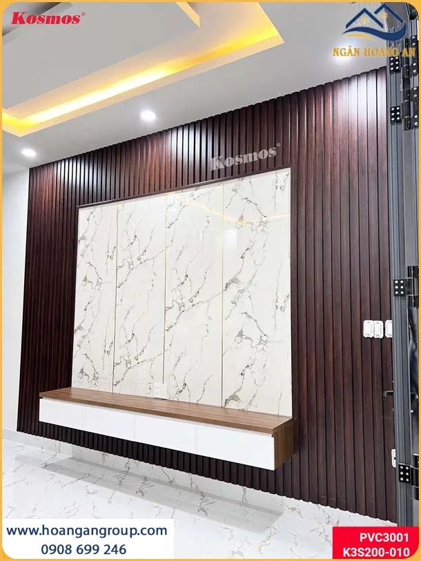 Thi Công Ốp Tường PVC Giả Đá Kết Hợp Lam Sóng Là Giải Pháp Lý Tưởng Thi Công Ốp Tường PVC Giả Đá Kết Hợp Lam Sóng Là Giải Pháp Lý Tưởng