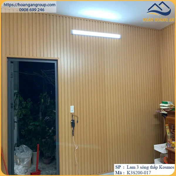 Ốp Vách Phòng Thờ Bằng Tấm Ốp Lam Sóng Kosmos Tại Quận 12 TPHCM