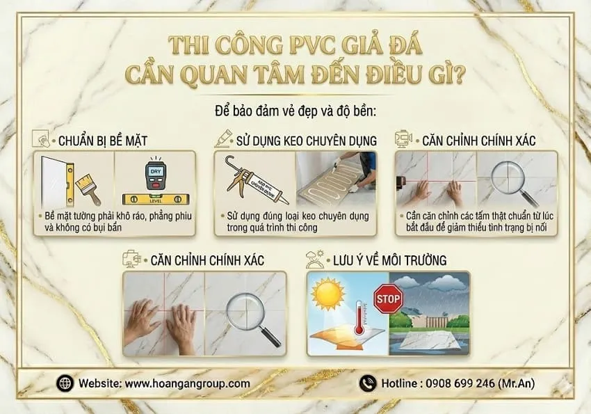 Thi Công PVC Giả Đá Cần Quan Tâm Đến Điều Gì? Thi Công PVC Giả Đá Cần Quan Tâm Đến Điều Gì?